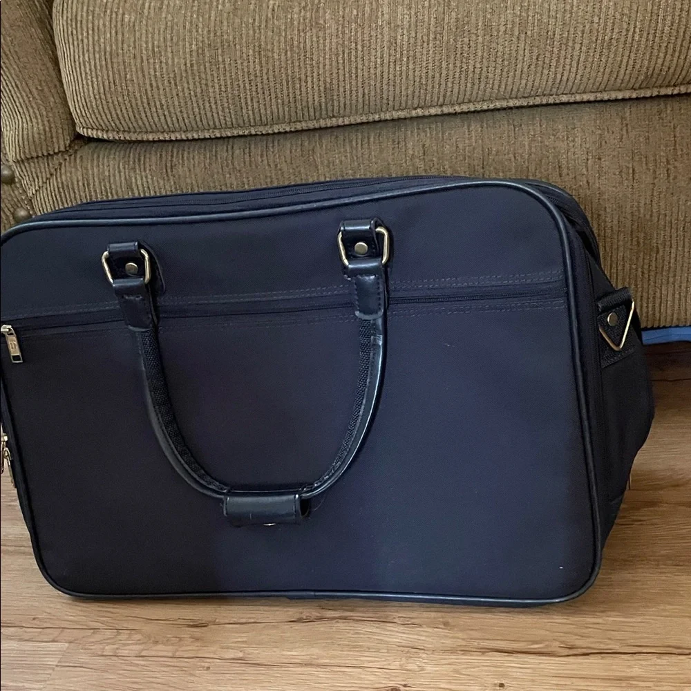 American Tourister Black Briefcase with Red Accents